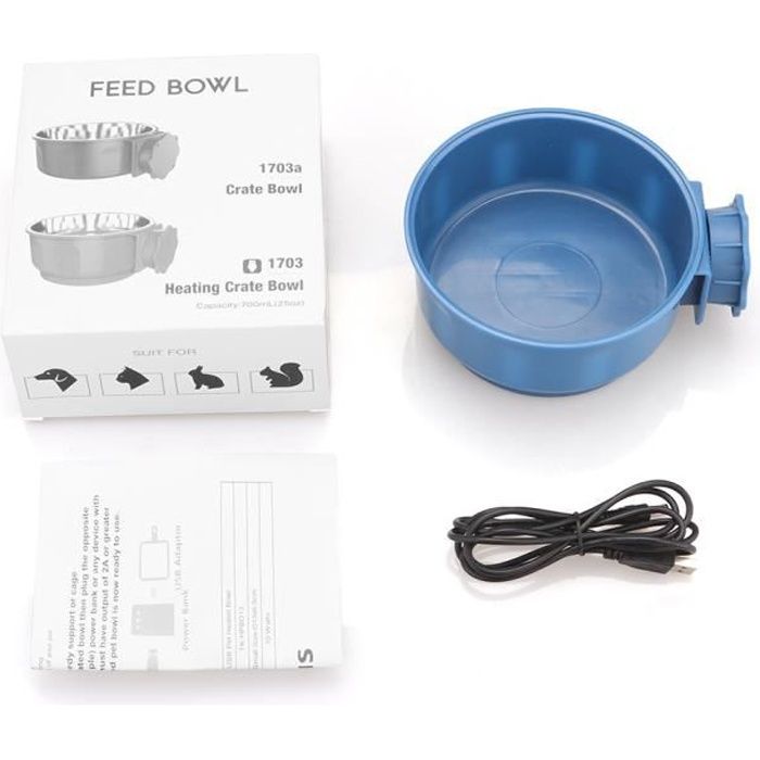 Meilleurs prix pour Gamelle Chauffante Pour Chien Chat 700ML Bol Chauffant Électrique Température Constante pour Déglacement Eaux et Aliments