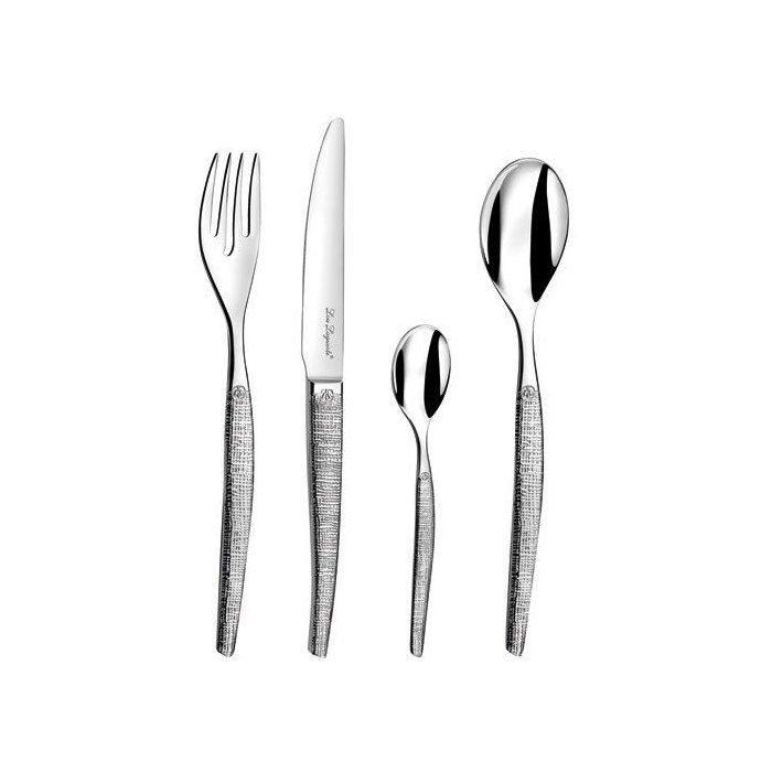 Ménagère - LOU LAGUIOLE - Jet Textil - 24 pièces - Inox - Bout rond
