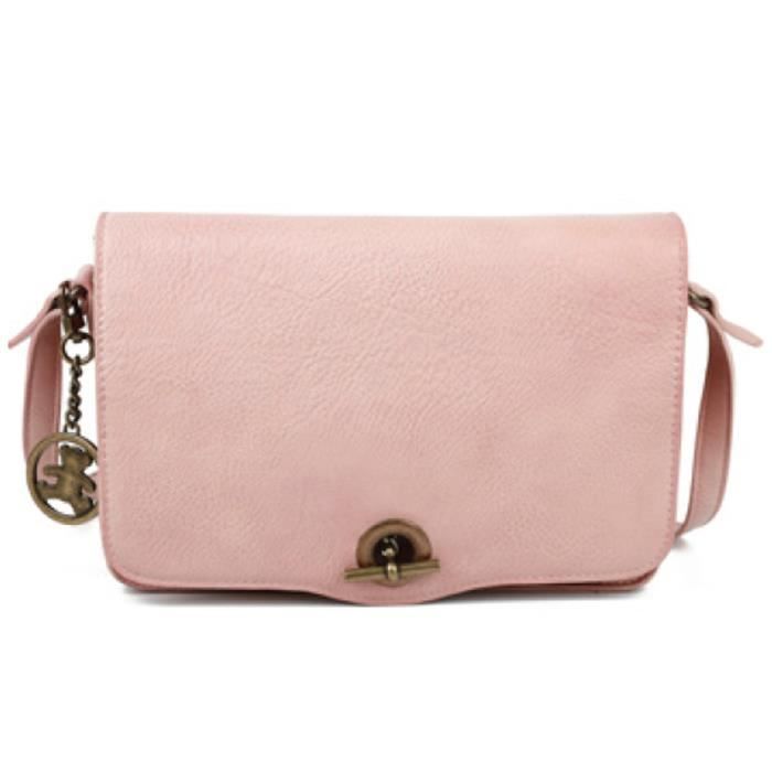 Sac cr ateur Lulu Castagnette rose 2 compartiments 29x20x10