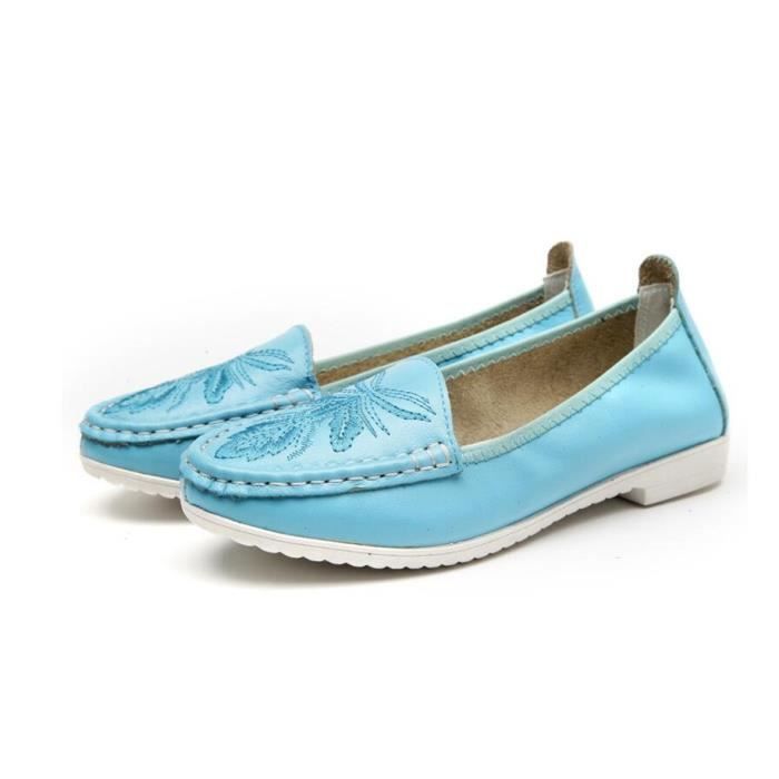 Mules Plates En Cuir Confortables NATURALIZER Pour Femme - Taille US 6 - Marron Pratique