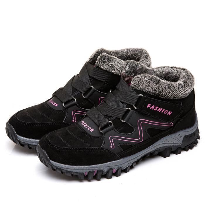 Bottes Femme,35-42 Bottes Femme d'hiver De Neige Antidérapantes