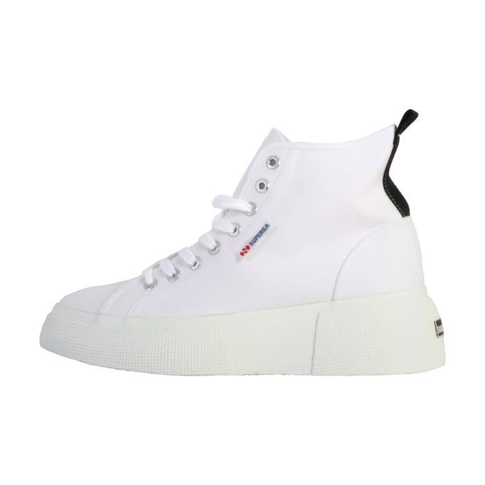 Superga Basket Montante à Lacets Superga Bubble Mid - Blanc Noir