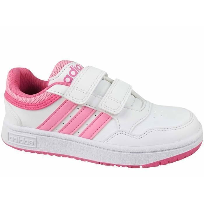 Chaussures de Basket-ball Adidas Hoops 3.0 Cf - Blanc - Mixte - Enfant - Indoor