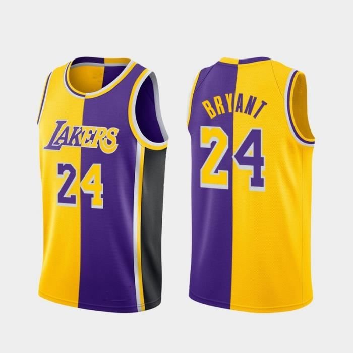 QXYJ Los Angeles Lakers 24# Kobe Bryant Maillot De Basket Mamba Mesh Respirant Fans Brodé Sports Entraînement Sportif Uniforme Kobe 2-XXL 