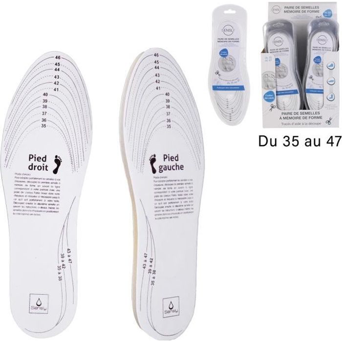 Chaussure avec semelle sale a memoire de forme