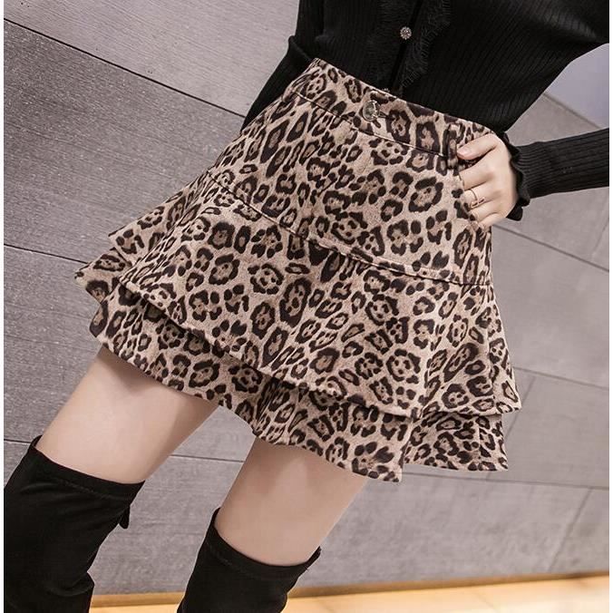 jupe imprimee leopard