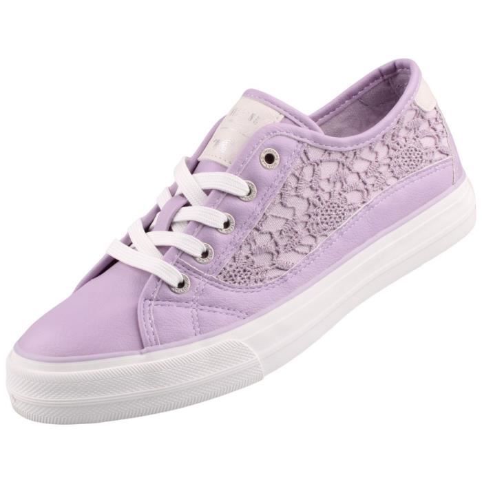 basket mustang femme rose