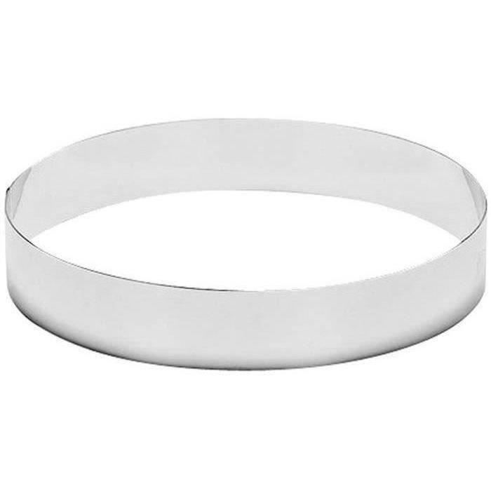 Cercle à tarte D : 20 x 4.5 cm - inox