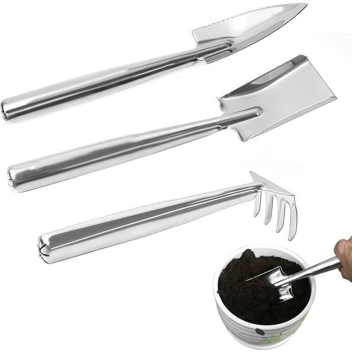 TDDL 3 Pcs Mini Outils de Jardin, Ensemble de Petits râteaux et