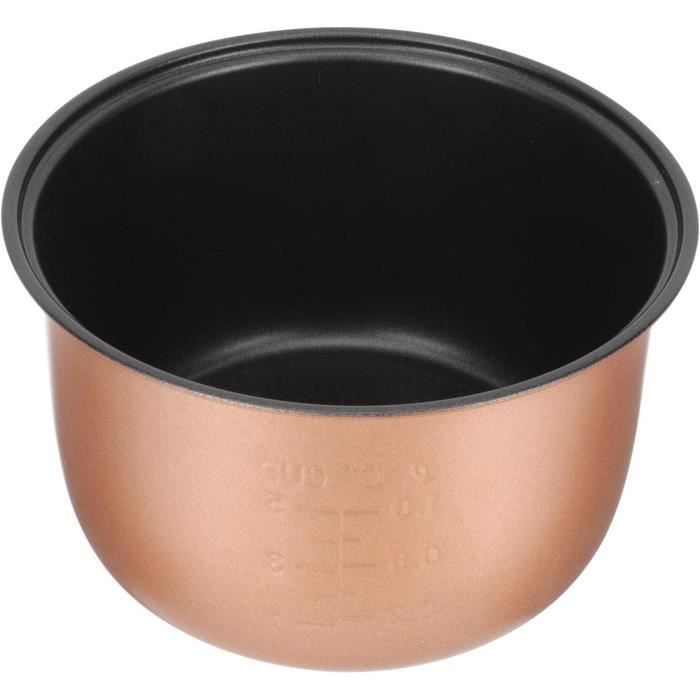 Pot Intérieur Antiadhésif Pour Cuiseur à Riz - Remplacement 23x23x10 Cm, Noir, Grande Capacité