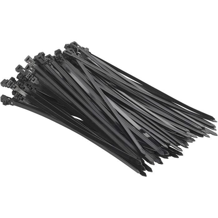 100 colliers de serrage réutilisables, coloris noir 300 x 7,6 mm [AGT — free download