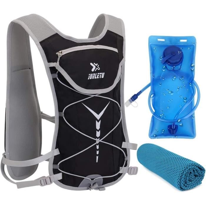 Sac à Dos D'hydratation 2 Litres - Sans BPA - Pour Course, Randonnée, Vélo - Poche Intégrée, Bretelles Réglables - Léger Et Pratique