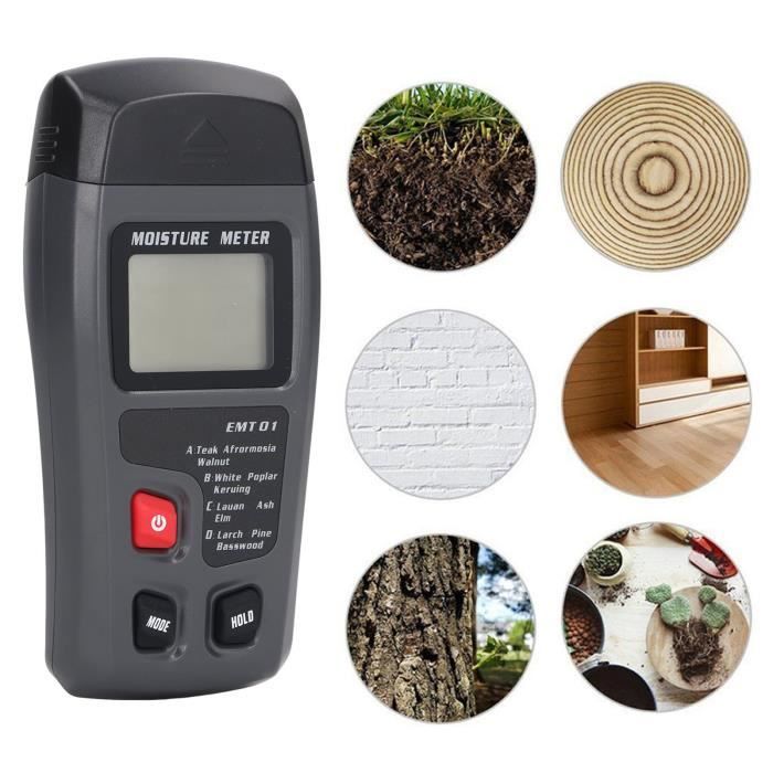Testeur Humidité Bois KENMIC - Portable LCD 5 Modes - Précision ±2%