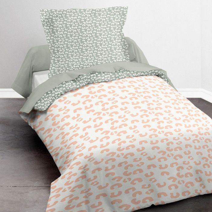 Housse de couette 140x200 cm + 1 Taie d'oreiller 63x63 cm 100% coton - 57 fils-cm² Strange