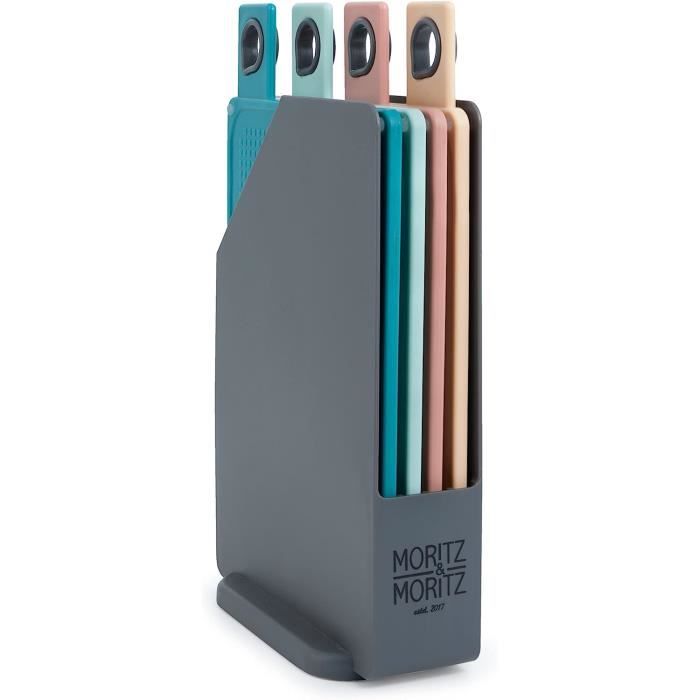 Lot 8 Planches à Découper LDXDRU 25x15cm - Plastique Sans BPA