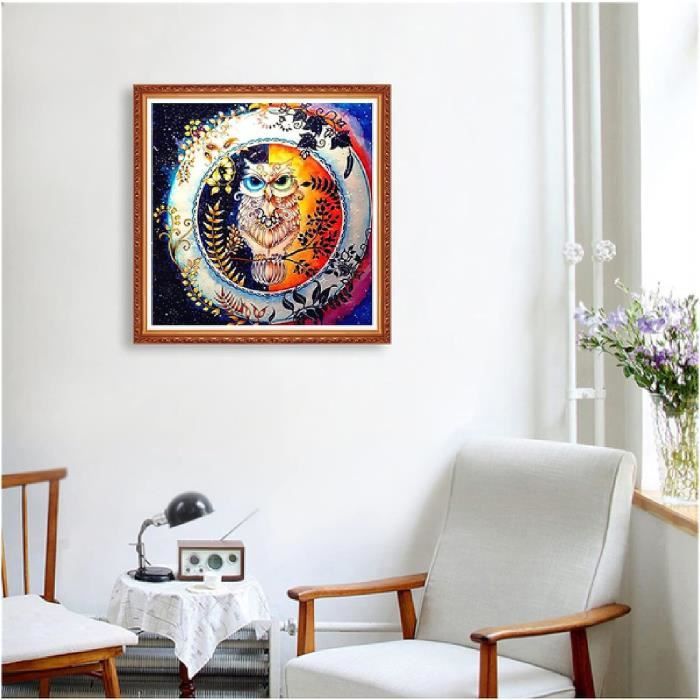 Broderie Diamant Kit Complet Oiseaux Sur Branches Bricolage Diamond Painting Oiseau Fantastique