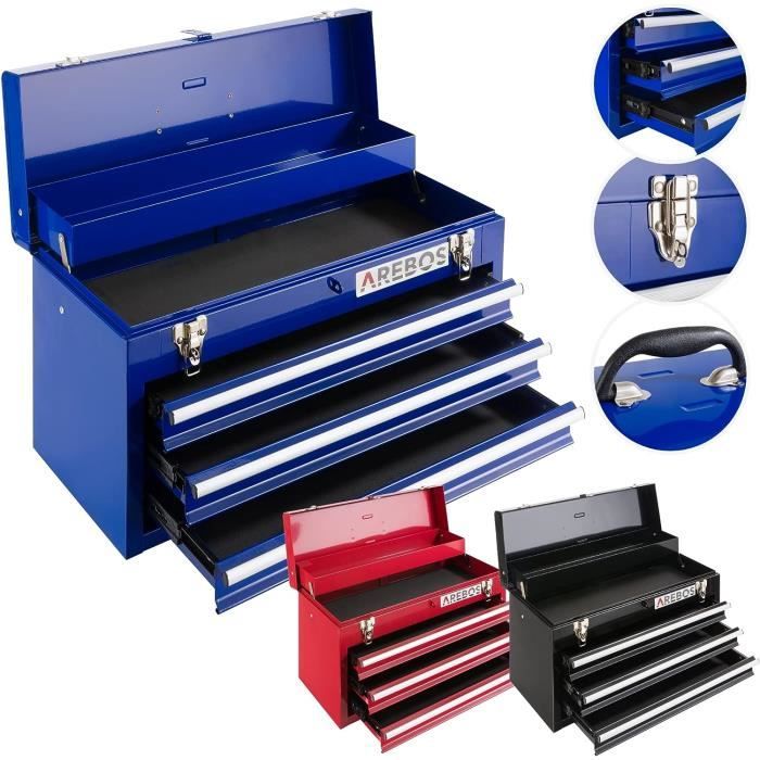 Boîte À Outils Caisse Metallique,Caisse À Outils Métallique Pour Le Stockage Des Outils, Coffre