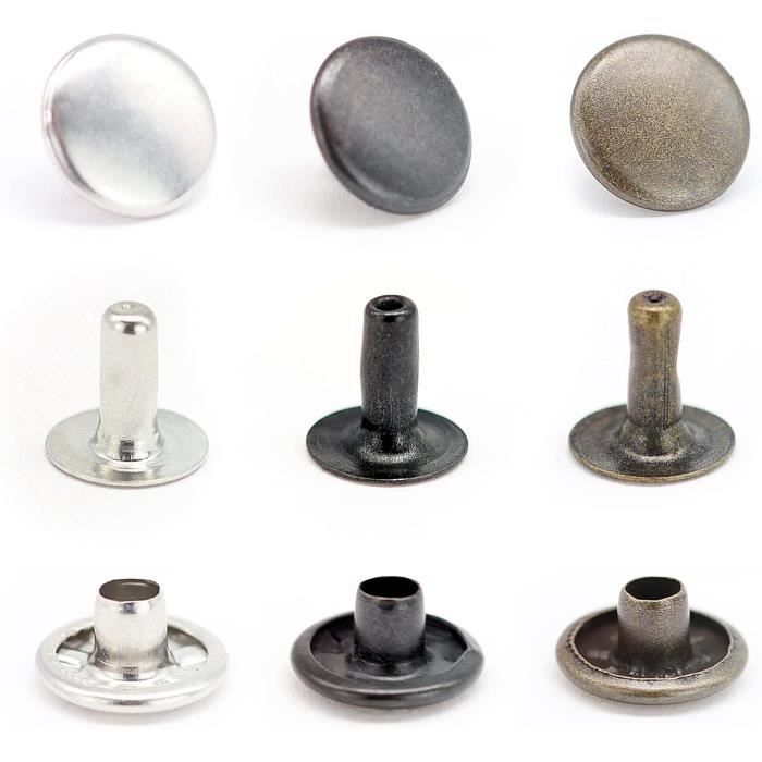 Lot De 100 Rivets À Tête Unique En Laiton Pour Maroquinerie Et Tissu ...