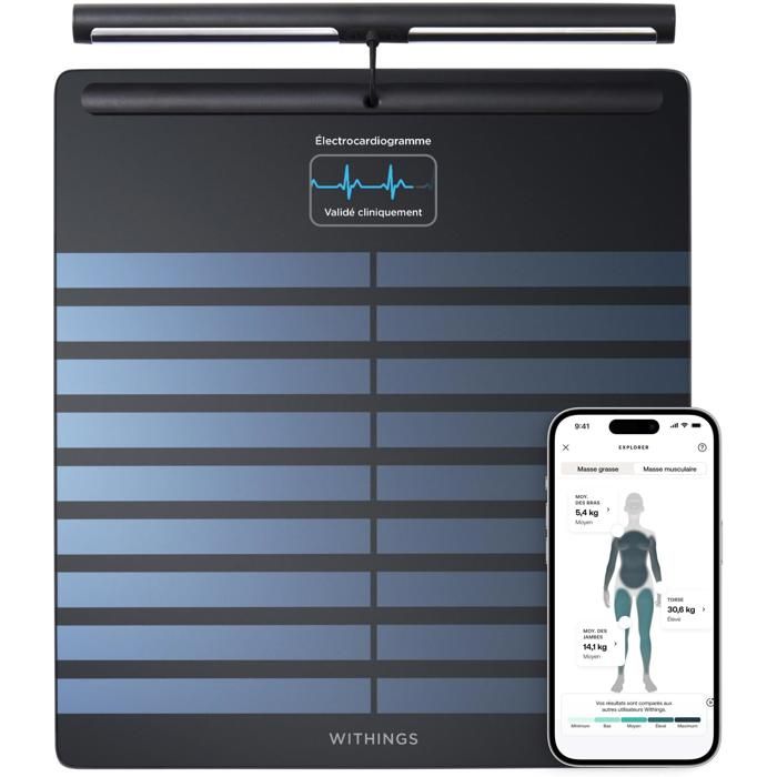 Pèse personne connecté WITHINGS Body Comp Noir