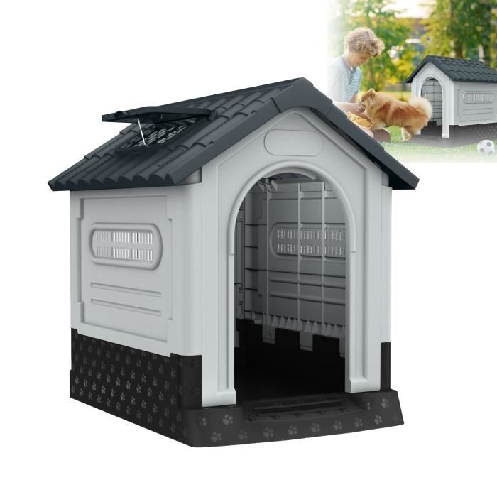 Meilleurs prix pour XMTECH Plastic Dog House Outdoor Isolation Garden,Ventilation and Rain Prevention 79,5x70,5x78cm