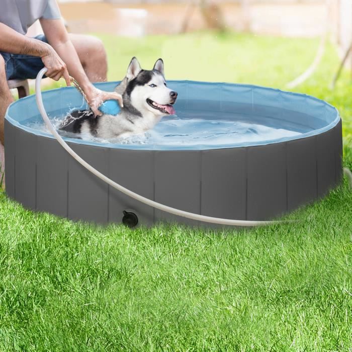 Comparer les prix de Yaheetech Piscine pour Chien Pliable Taille L Baignoire Bassin de Baignade Portable Bain pour Chien-Chat Animal Antidérapant