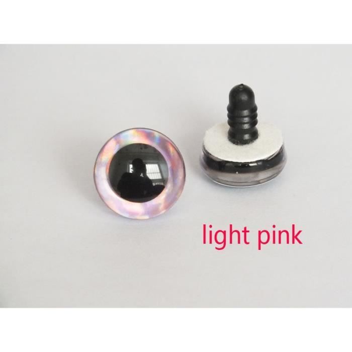 SUPERFINDINGS 50 pièce 5 Couleurs Yeux Demi Ronds de 18mm Yeux Artisanaux Yeux en Verre Coloré Cabochons à Dos Plat pour Animaux en Argile Amigurumi Yeux en Peluche Fabrication de Bijoux
