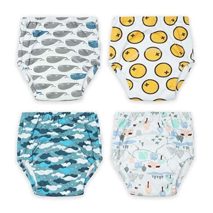 Culotte d'apprentissage lavables bébé, couche-culotte anti-fuite - bébé  (garçon et fille) 6 à 12 mois, 4 pièces b15855 - Cdiscount Puériculture &  Eveil bébé