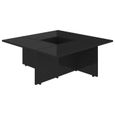 (VENTE FLASH) Petite Table Basse-Bout de Canapé-Table d'appoint contemporain Noir brillant 79,5x79,5x30 cm Aggloméré|9636-1