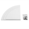 Lot de 3 étagères murales d'angle blanches en PVC pour rangement et décoration de bureau ou salon -HB065-1