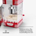 Klarstein Machine à Pop Corn au Design Rétro, Appareil Popcorn 300W Style Cinema, Pop-Corn Maker en Acier Inoxydable, Rouge-1