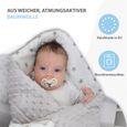 Gigoteuse d'emmaillotage bébé couverture - Nid Réversible - Coton - 80 x 80 cm - Mixte - Gris-1