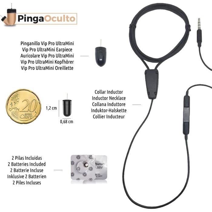 PingaOculto Oreillette Espion Ecouteur ini Invisible pour Exaen VIP