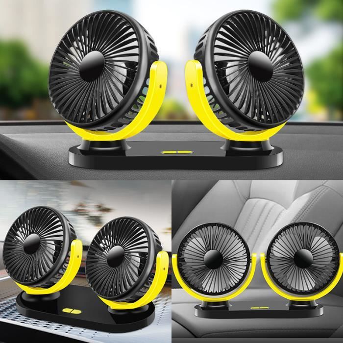 Ototon® Ventilateur électrique de Voiture 360 ° Rotatif Auto
