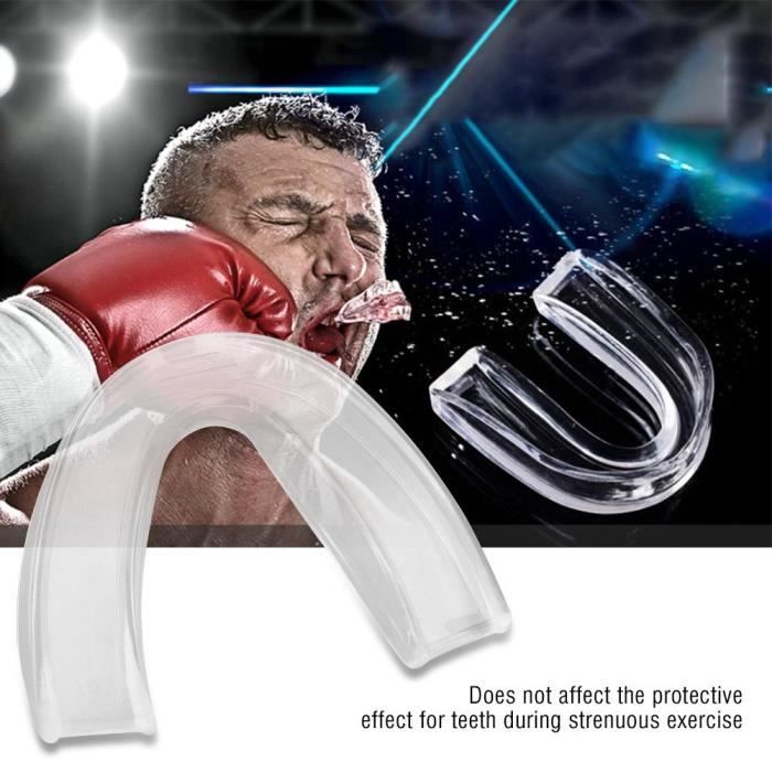 Sport Protège-Dents,Protège Dent pour le Rugby Boxe,Gouttière Coque Protege  Dent pour Tous Les Sports, notamment Le Rugby, MMA, Hockey, Judo, Karate,  Les Arts Martiaux et la Boxe 