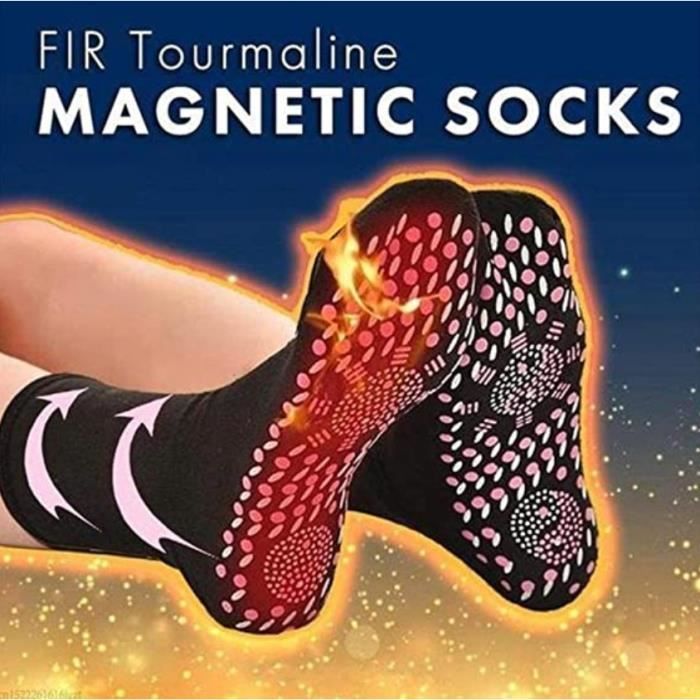 Chaussettes Auto-chauffantes Tourmaline – 2 Paires, Noir, Pour Homme/femme, Sport, Randonnée, Hiver