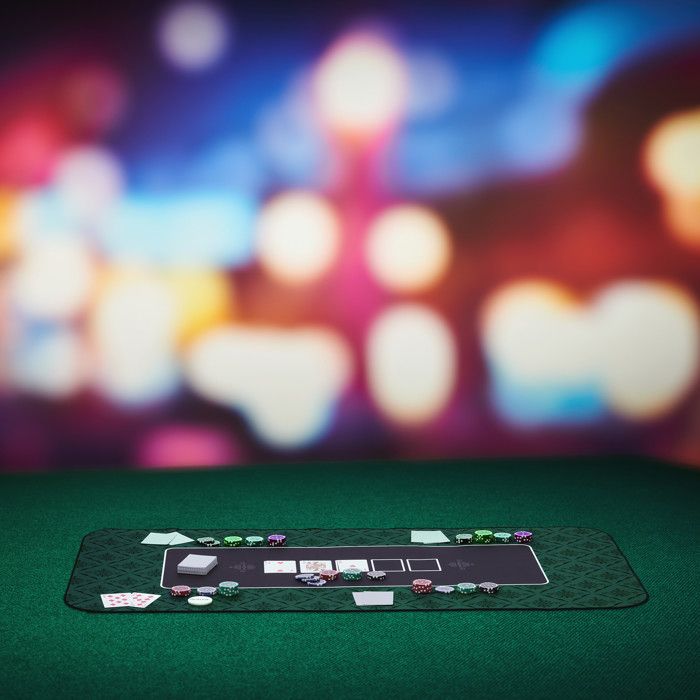 Tapis de jeu 100 x 60 cm vert antidérapant pour jeux de cartes poker Tapis de jeu 100 x 60 cm vert antidérapant pour jeux de cartes poker