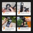 Support pour téléphone portable à vélo Moto, support étanche avec écran tactile, pour iPhone Samsung Huawei jusqu'à 6,7 pouces, Noir-2