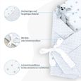 Gigoteuse d'emmaillotage bébé couverture - Nid Réversible - Coton - 80 x 80 cm - Mixte - Gris-2