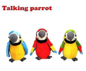 Peluche Perroquet Rouge JEMINI Tropi'Birds – 20 Cm, Répète Et Se Dandine, 3 Piles Incluses