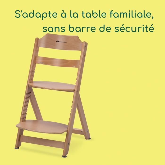 BEBECONFORT Timba Chaise haute bébé, Chaise bois, De mois à 10