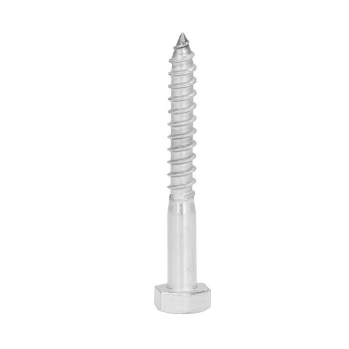 Lot De 24 Boulons Autotaraudeurs Hexagonaux M6 X 50mm – Pour Béton Et Maçonnerie, Zingué