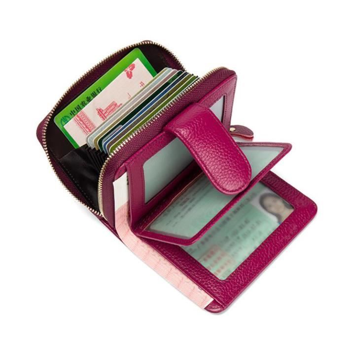 Portefeuille Avec Porte-monnaie Portefeuille Homme Charmoni Max - Cuir Vachette RFID - 22 Emplacements Cartes - 15x11x2cm - Noir Portefeuille Luxe