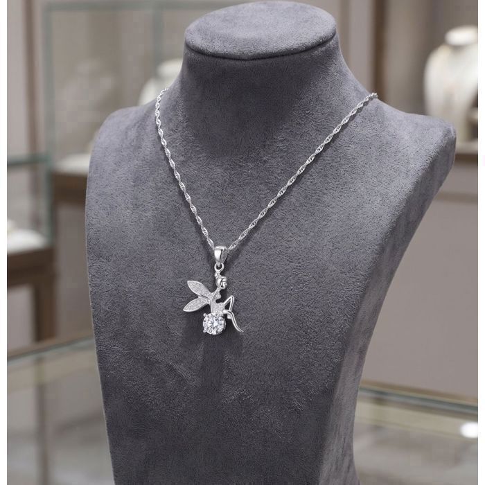 Pendentif Fée Angel En Argent Sterling 925/1000 - Neuf Avec étiquettes, Livraison Gratuite