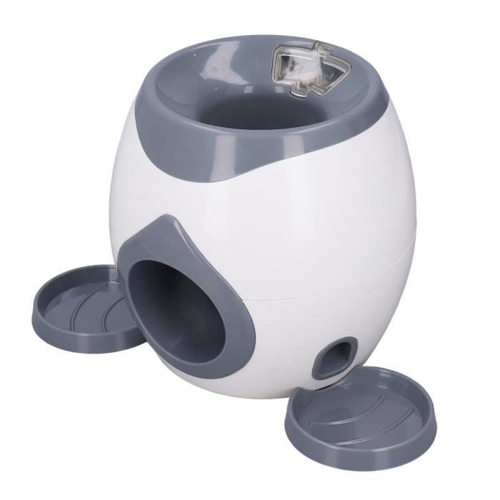 Lanceur de balles de tennis pour chiens, lanceur automatique de balles pour chien avec 2 balles de tennis, jouets interactifs pour chiens pour animaux domestiques pour intérieur et extérieur (blanc Lanceur de balles de tennis pour chiens, lanceur automatique de balles pour chien avec 2 balles de tennis, jouets interactifs pour chiens pour animaux domestiques pour intérieur et extérieur (blanc