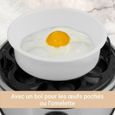 SUNTEC Cuiseur à œufs inox EGG-8564 Design pour 1 à 7 œufs, cuisson réglable, signal sonore et bol pour œufs brouillés-3