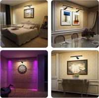 Coinmit 2 Appliques Murale LED Avec Télécommande Noir - 60 Cm, 18 W, 3000 K-6000 K, Avec Fonctions De Variation D'Intensité Et De Minuterie, Pour Le Salon, La Chambre à Coucher, Le