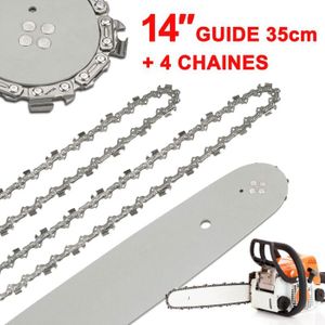 Lot De 2 Chaînes Tronçonneuse 35 Cm (14") 3/8" LP .050" 50 Maillons - Compatible Stihl MS180 MS181 018 Et Plus, Rotatech Qualité Pro