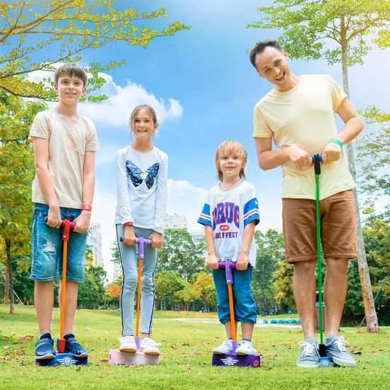 Pogo Stick Pour Enfants Et Adultes – Poignées Réglables, Charge 100 Kg, équilibre Et Sauts Garantis (bleu)