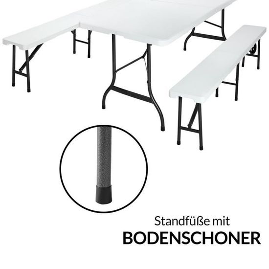 Camping Randonnee Table Buffet Banc Pliant Jardin 183cm Sports