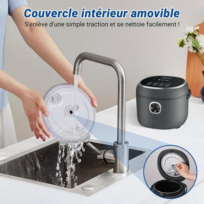 CHEF Mini cuiseur à riz 2 tasses non cuites, France